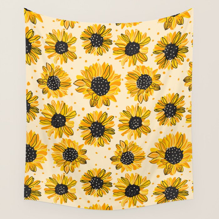 Sunflowers IV Wall Tapestry Gallery Image 1