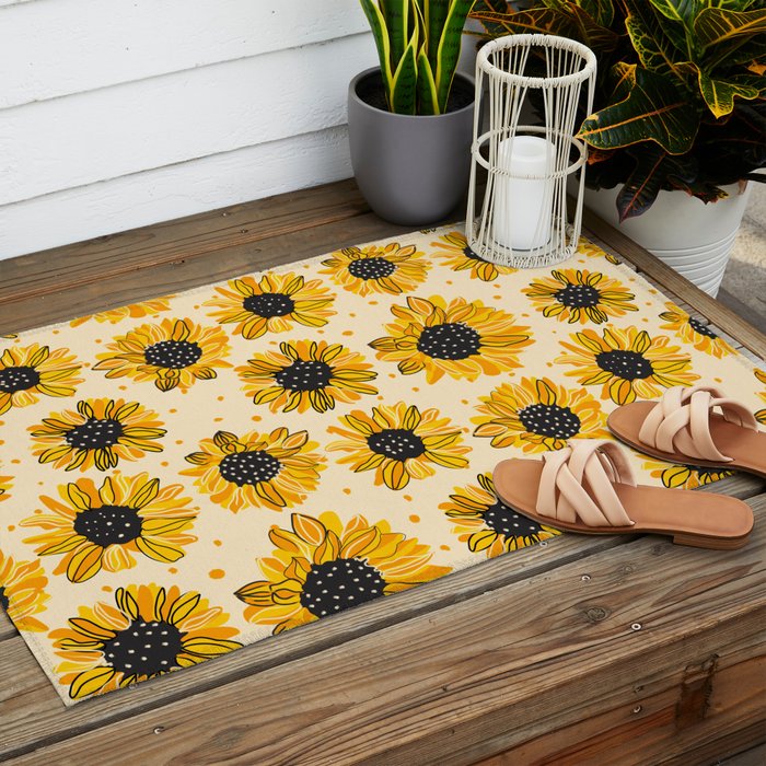 Sunflowers IV Outdoor Rug Gallery Image 2