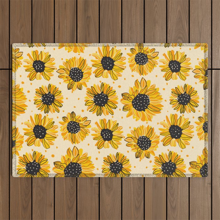Sunflowers IV Outdoor Rug Gallery Image 1