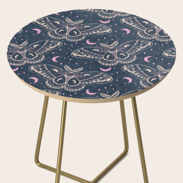 Celestial Cecropia - midnight blue and orchid  Side Table Gallery Image 2