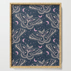 Celestial Cecropia - midnight blue and orchid  Serving Tray Gallery Image 1