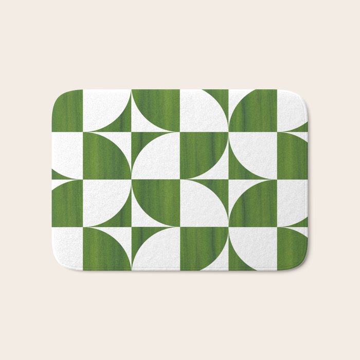 Quadrants (Matcha Green) Bath Mat Gallery Image 1
