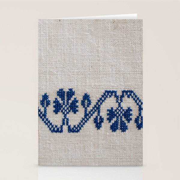 cross-stitch border Stationery Card Gallery Image 2