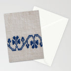 cross-stitch border Stationery Card Gallery Image 2
