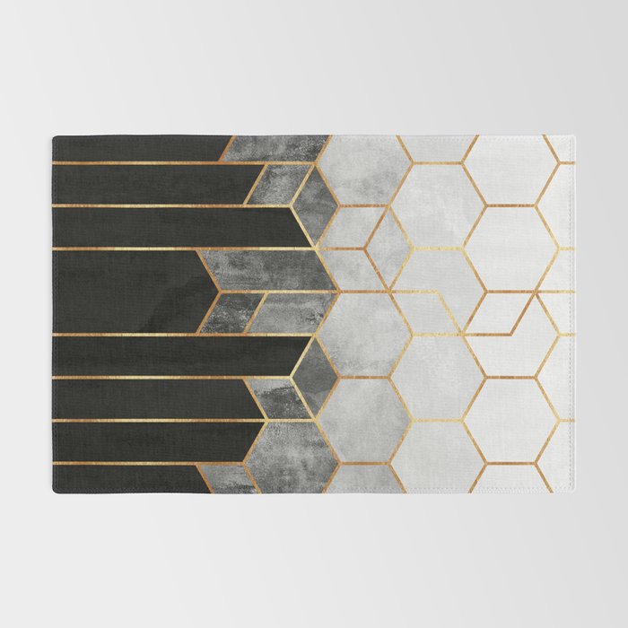 Charcoal Hexagons Rug Gallery Image 2