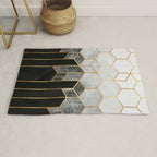 Charcoal Hexagons Rug Gallery Image 1
