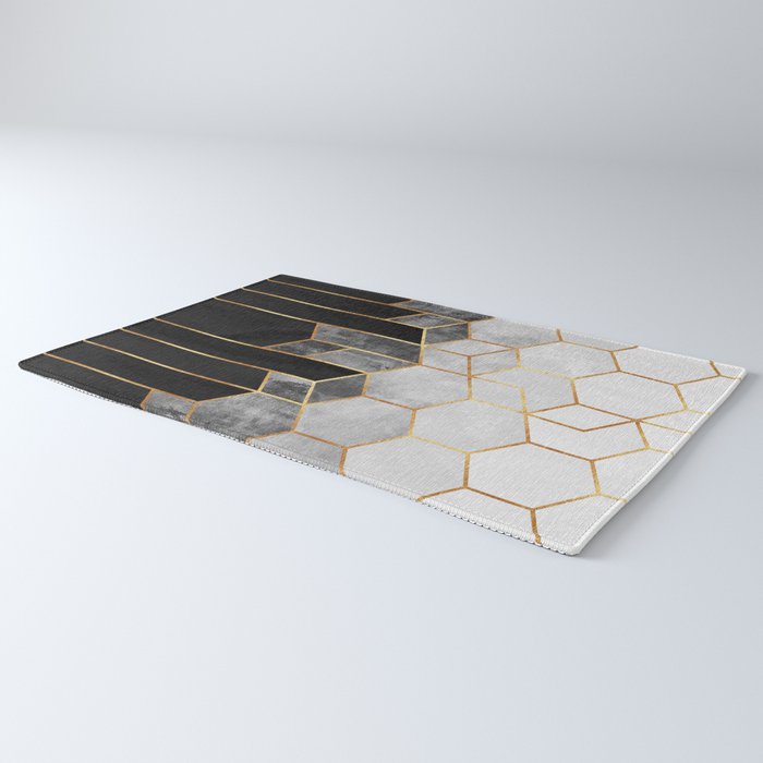 Charcoal Hexagons Rug Gallery Image 3