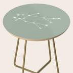 Gemini Zodiac Star Constellation Line Art Soft Sage Side Table Gallery Image 2