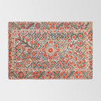 Bokhara Suzani  Antique Uzbekistan Floral Rug Print Rug Gallery Image 2