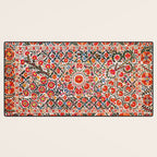 Bokhara Suzani  Antique Uzbekistan Floral Rug Print Desk Mat Gallery Image 3