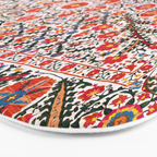 Bokhara Suzani  Antique Uzbekistan Floral Rug Print Bath Mat Gallery Image 3