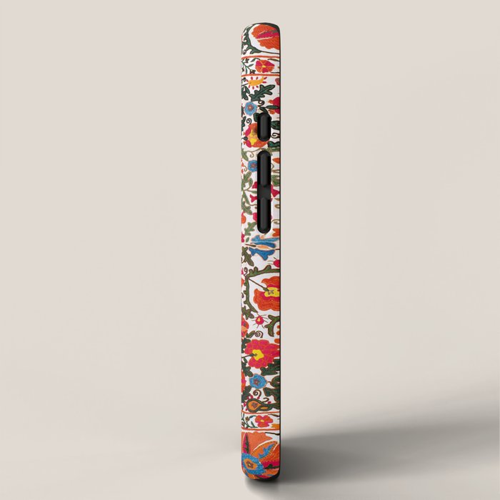 Bokhara Suzani  Antique Uzbekistan Floral Rug Print iPhone Case Gallery Image 2