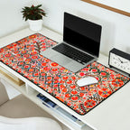 Bokhara Suzani  Antique Uzbekistan Floral Rug Print Desk Mat Gallery Image 2
