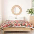 Bokhara Suzani  Antique Uzbekistan Floral Rug Print Duvet Cover Gallery Image 3
