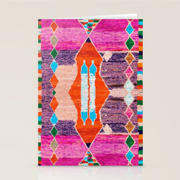 Traditional Oriental Moroccan Berber Rug Design Stationery Card Gallery Image 2