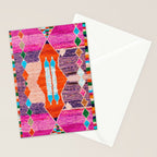 Traditional Oriental Moroccan Berber Rug Design Stationery Card Gallery Image 2