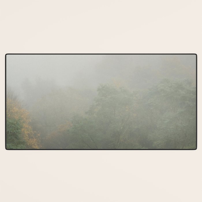 Belgium Misty Forest Scene | Atmospheric Nature Photography Desk Mat Gallery Image 3