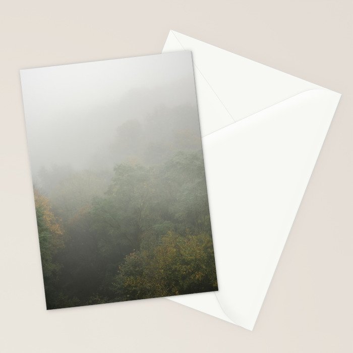 Belgium Misty Forest Scene | Atmospheric Nature Photography Stationery Card Gallery Image 2