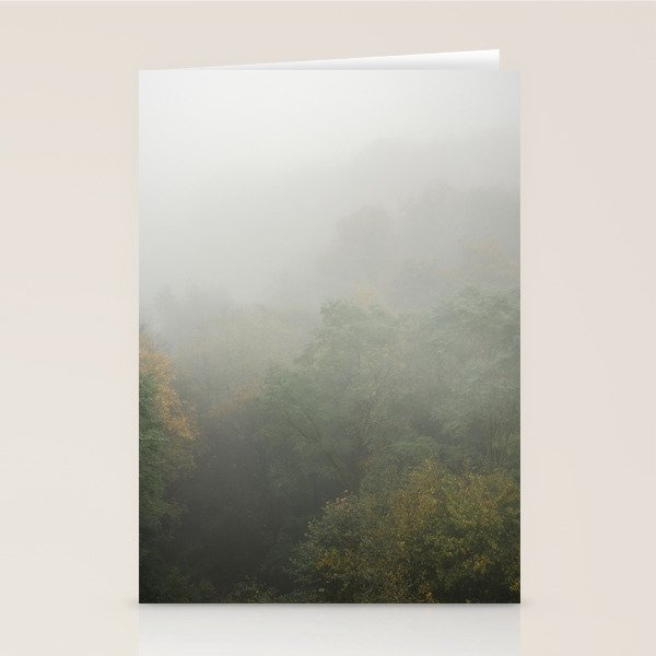 Belgium Misty Forest Scene | Atmospheric Nature Photography Stationery Card Gallery Image 2