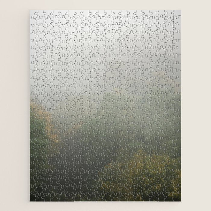 Belgium Misty Forest Scene | Atmospheric Nature Photography Jigsaw Puzzle Gallery Image 1