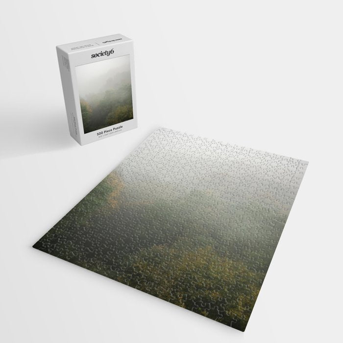 Belgium Misty Forest Scene | Atmospheric Nature Photography Jigsaw Puzzle Gallery Image 2
