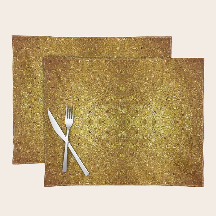 Deep gold glass mosaic Placemat Gallery Image 1