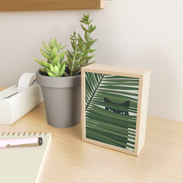 Cat and Plant 53 Mini Art Print Gallery Image 2