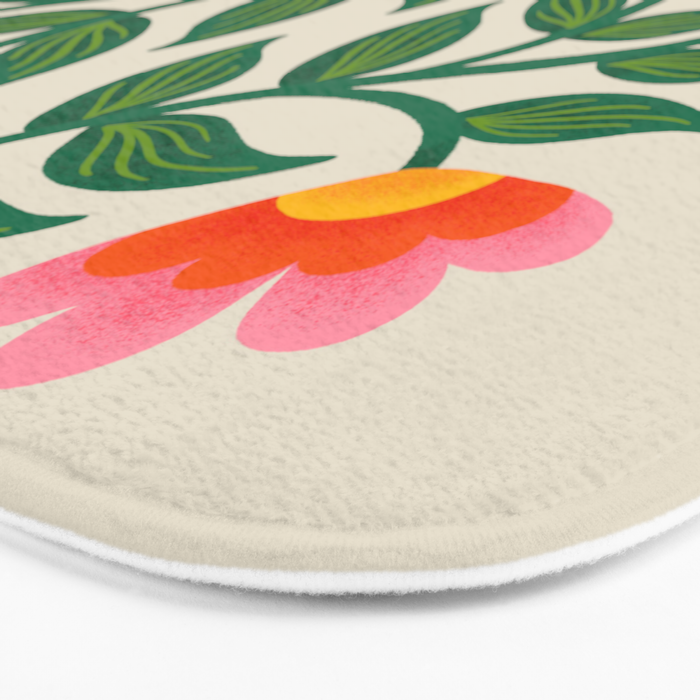 Symmetrical Flowers 1 Bath Mat Gallery Image 3