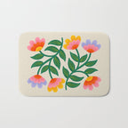 Symmetrical Flowers 1 Bath Mat Gallery Image 1
