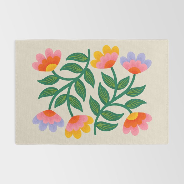 Symmetrical Flowers 1 Rug Gallery Image 2