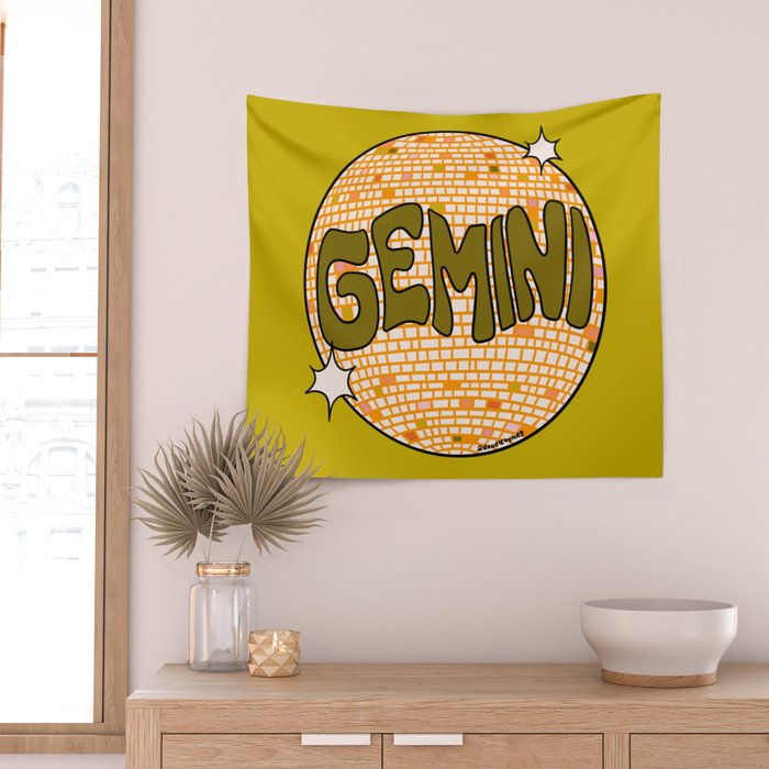 Gemini Disco Ball Wall Tapestry Gallery Image 2