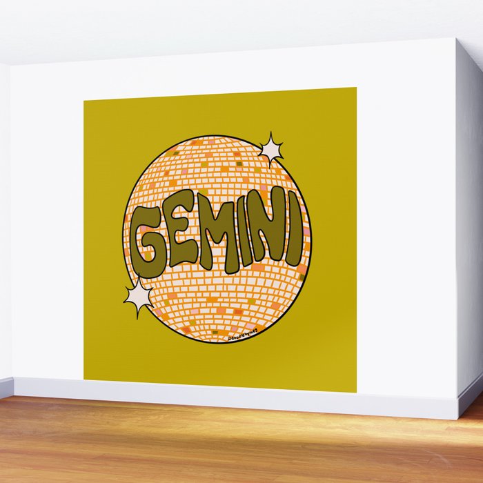 Gemini Disco Ball Wall Mural Gallery Image 2