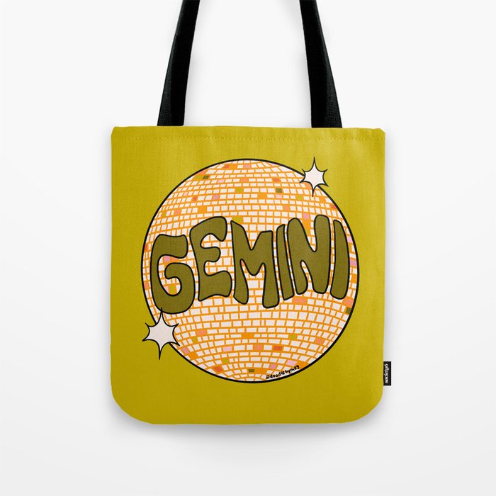 Gemini Disco Ball Tote Bag Gallery Image 1