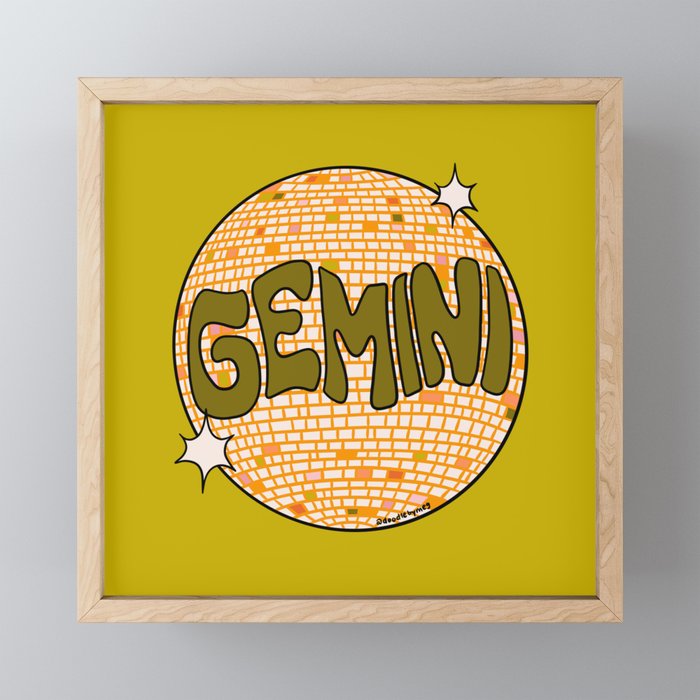 Gemini Disco Ball Mini Art Print Gallery Image 1