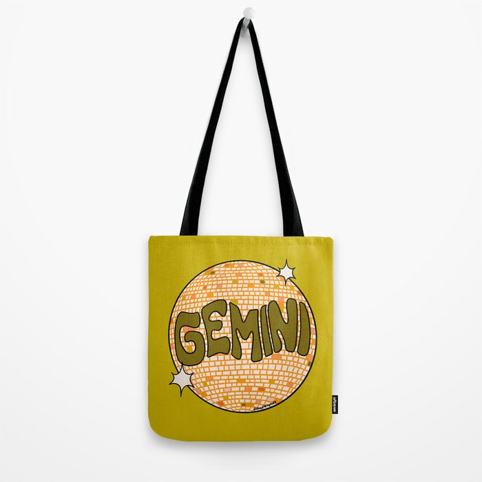 Gemini Disco Ball Tote Bag Gallery Image 2