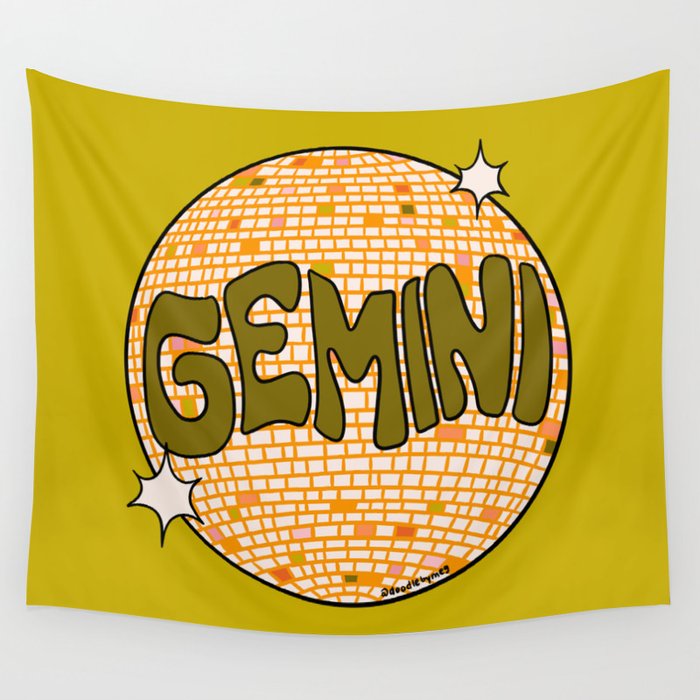 Gemini Disco Ball Wall Tapestry Gallery Image 4