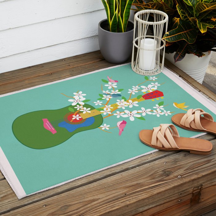 Melody in Bloom 2 Outdoor Rug Gallery Image 2