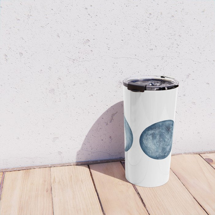 Blue Moon Phases Watercolor Travel Mug Gallery Image 4