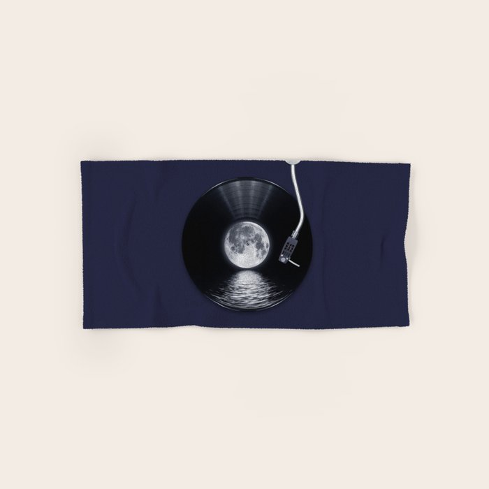 Vinyl moon Bath Towel Gallery Image 1