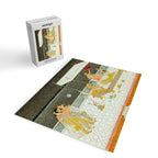seduction scene on a terrace by moonlight Indian Miniature Painting Jigsaw Puzzle Gallery Image 2