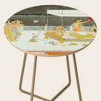 seduction scene on a terrace by moonlight Indian Miniature Painting Side Table Gallery Image 2