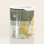 seduction scene on a terrace by moonlight Indian Miniature Painting Coffee Mug Gallery Image 4