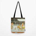 seduction scene on a terrace by moonlight Indian Miniature Painting Tote Bag Gallery Image 2