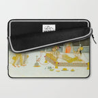 seduction scene on a terrace by moonlight Indian Miniature Painting Laptop Sleeve Gallery Image 2