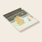 seduction scene on a terrace by moonlight Indian Miniature Painting Notebook Gallery Image 3