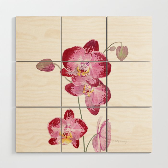 Orchid 2 Wood Wall Art Gallery Image 1