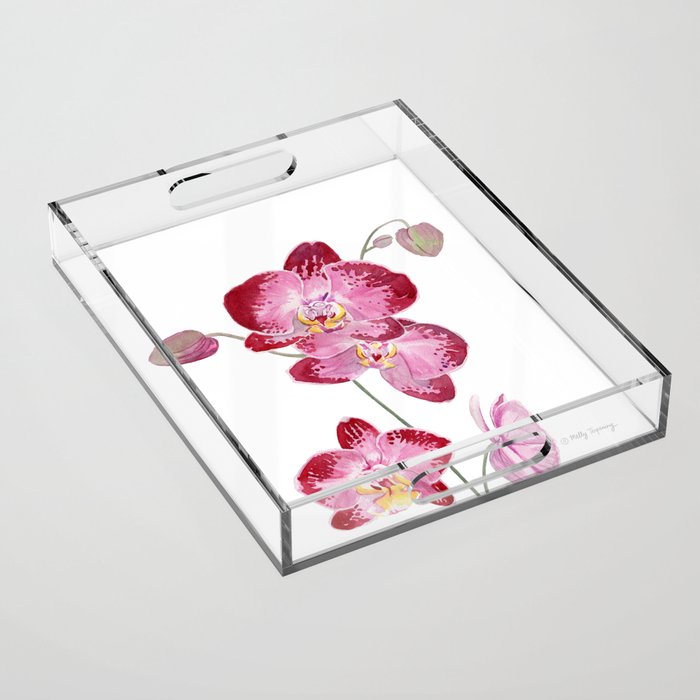 Orchid 2 Acrylic Tray Gallery Image 1