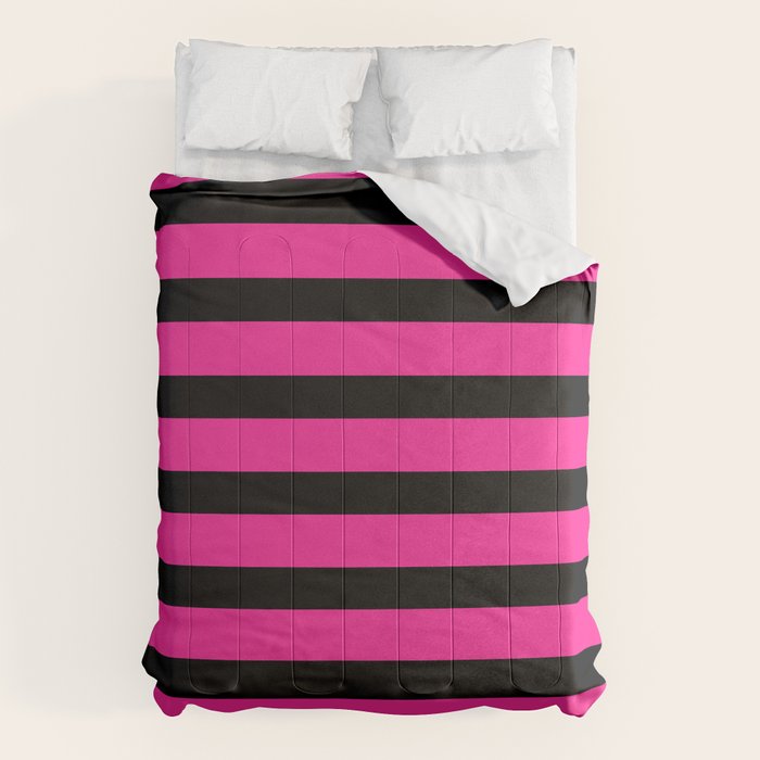 Hot Pink & Black Stripe Comforter Gallery Image 6