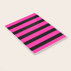 Hot Pink & Black Stripe Notebook Gallery Image 3
