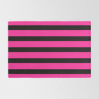 Hot Pink & Black Stripe Rug Gallery Image 2